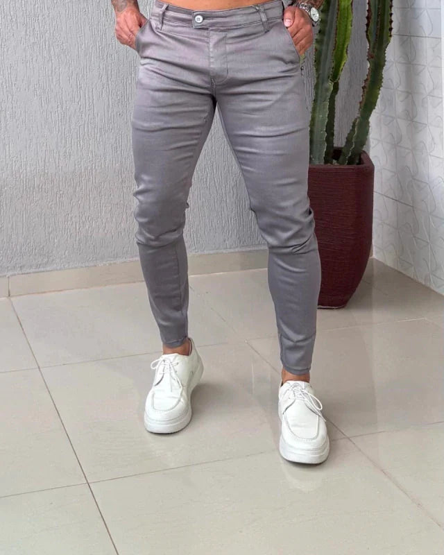 Calça Alfaiataria no Acetinado Skinny c/ elastano