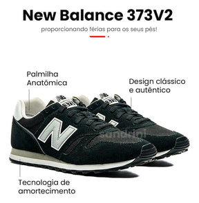Tênis New Balance Masculino Camurça Original Branco 373v2