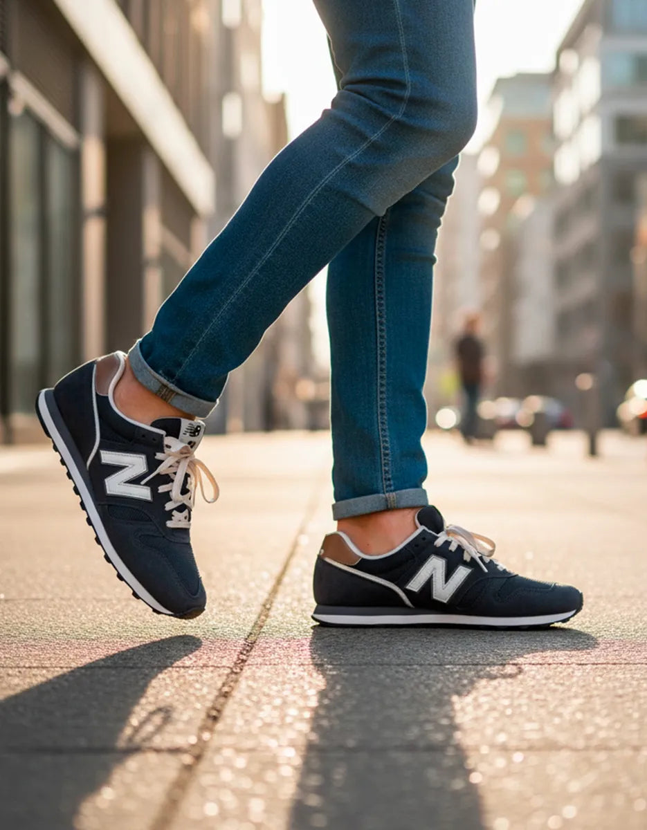 Tênis New Balance Masculino Camurça Original Branco 373v2