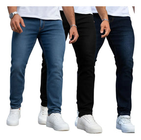 Kit 3 Calça Jeans Masculina Skinny Promoção de Fábrica