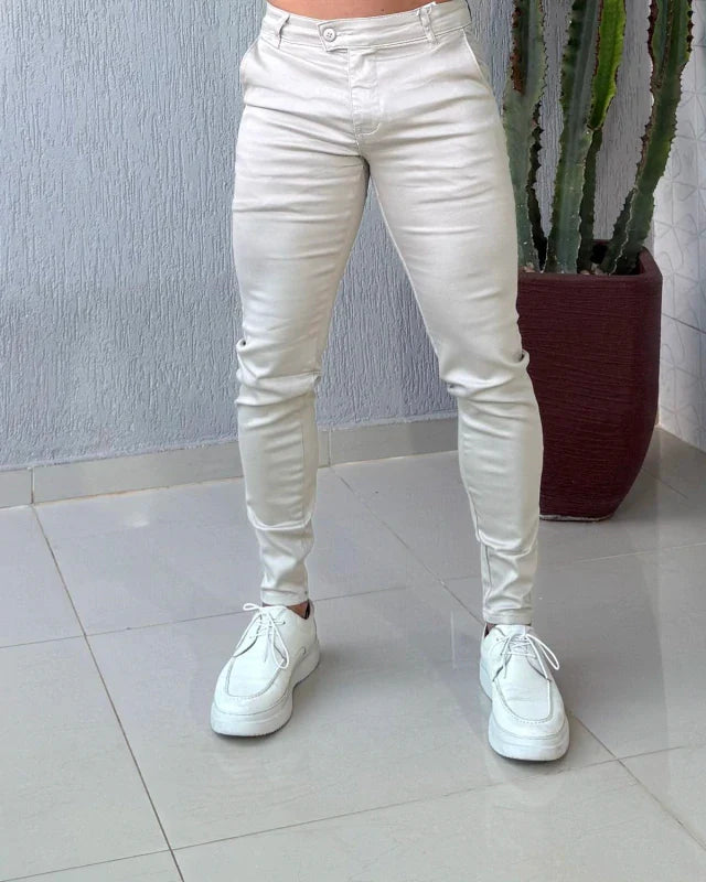 Calça Alfaiataria no Acetinado Skinny c/ elastano
