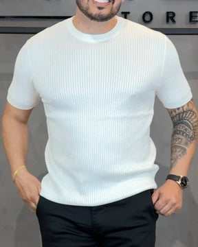 CAMISETA EM TRICÔ OLD MONEY (Padrão Zara)