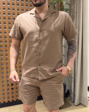 Camisa + Bermuda em Linho (Padrão Zara)