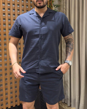 Camisa + Bermuda em Linho (Padrão Zara)