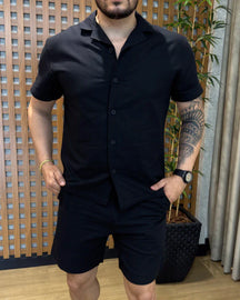 Camisa + Bermuda em Linho (Padrão Zara)